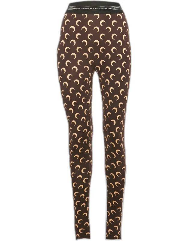 Moon Print Jersey Stirrup Leggings