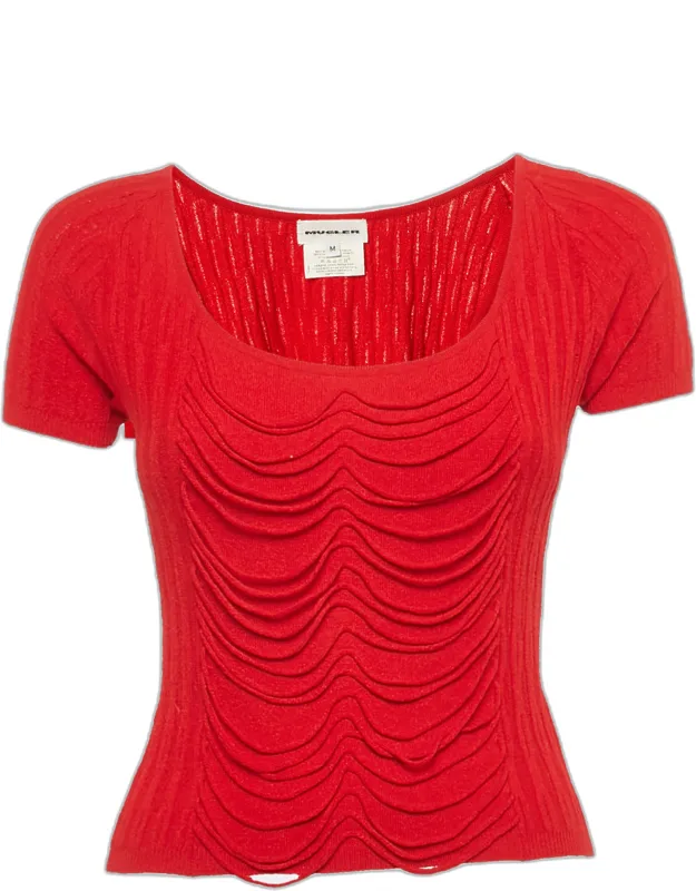 Rib Knit Short Sleeve Top