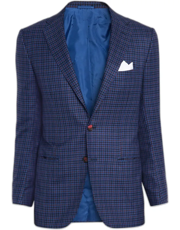 Soft Cashmere Multi-check Sport Coat