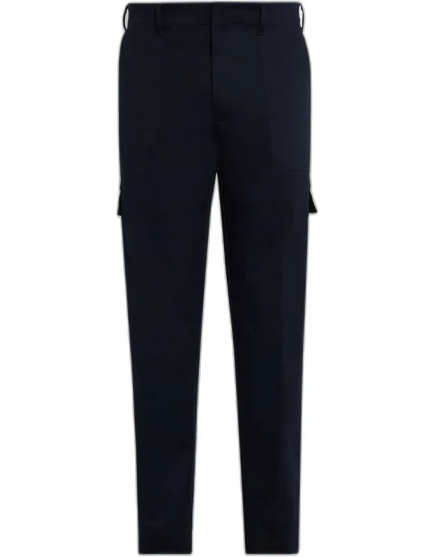 Flap Pocket Straight-leg Cargo Pants