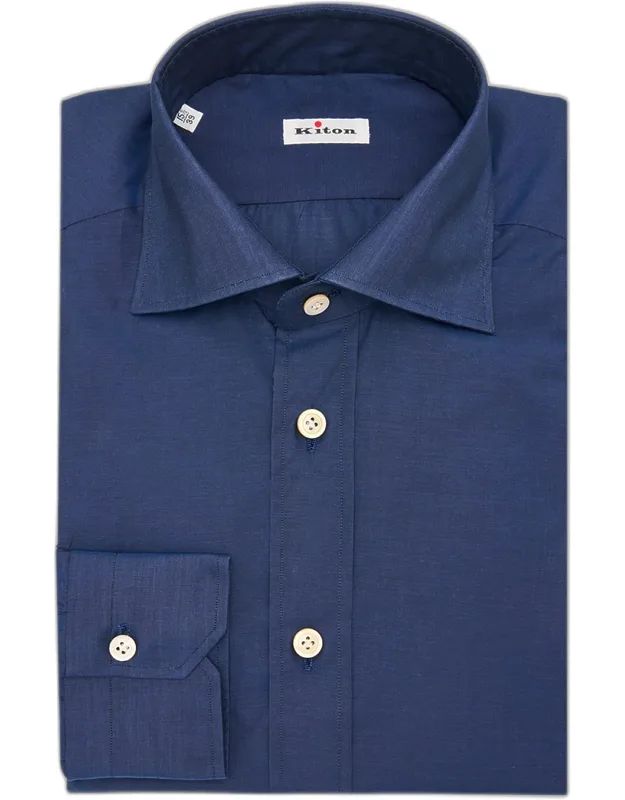 Cotton Point-collar Dress Shirt