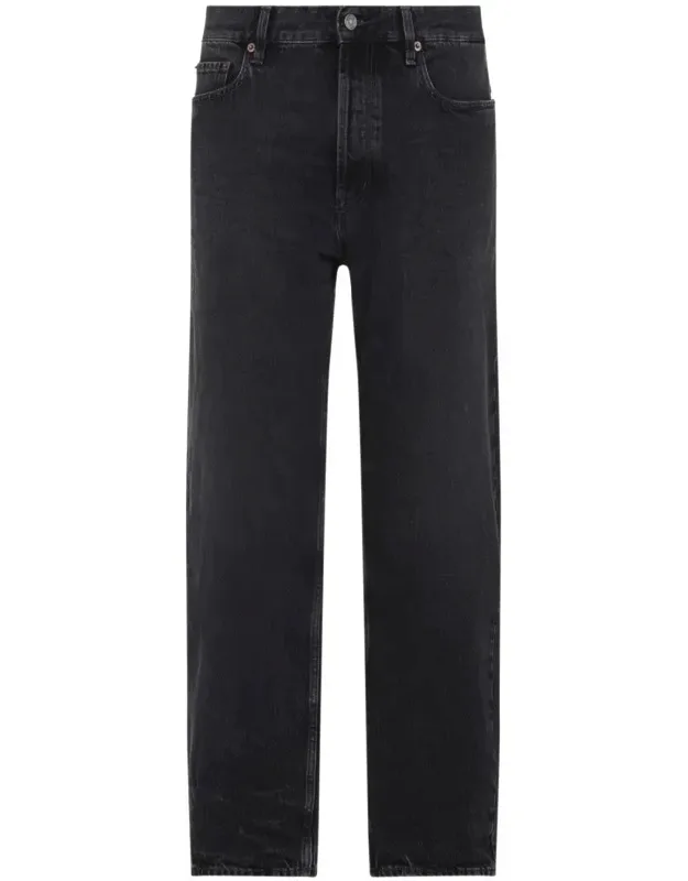 Jeans - Mid-waist, 5-pocket Design