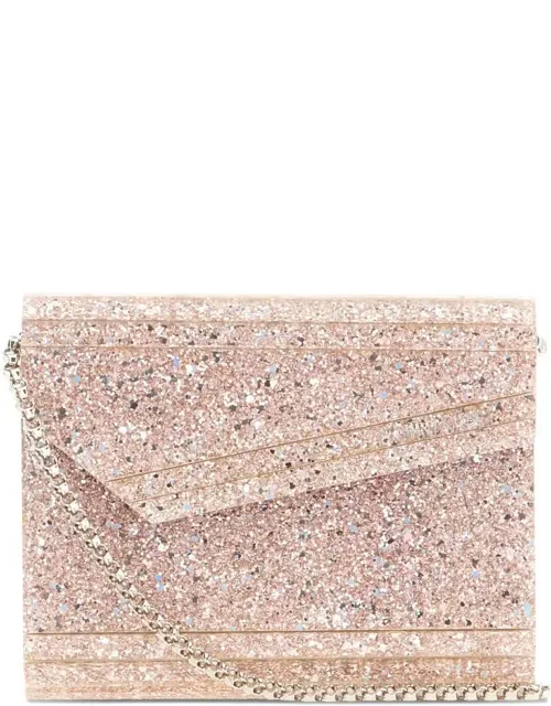 Cenere Gb Clutch With Glitter Design And Chain Closure