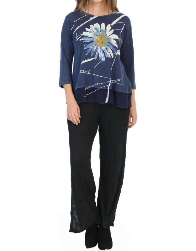 Chit Chat Mineral Washed Cotton Georgette Contrast Tunic Top In Multi