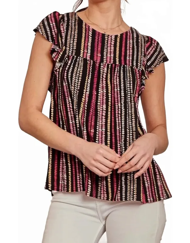 Flutter Sleeve Babydoll Blouse