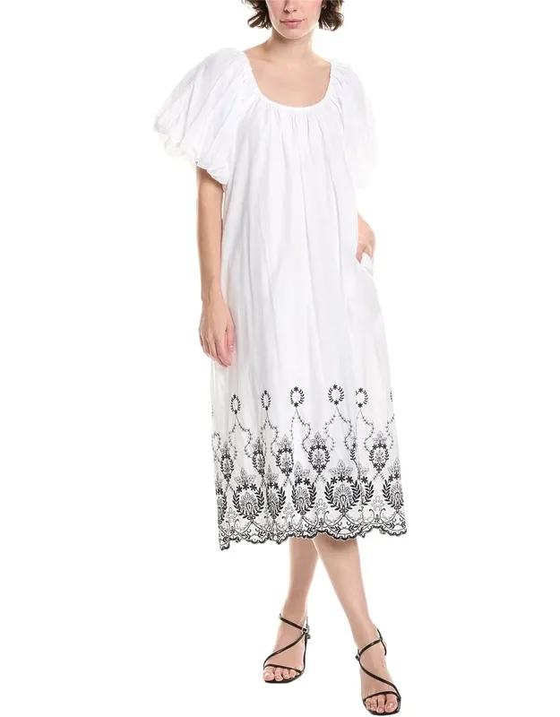 Embroidery Midi Dress