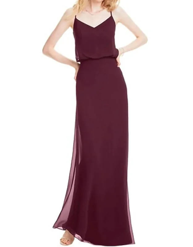 Chiffon V-neck A-line Dress