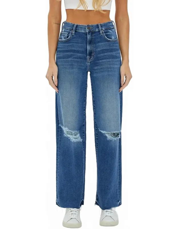 Grinded Stretch Dad Jeans
