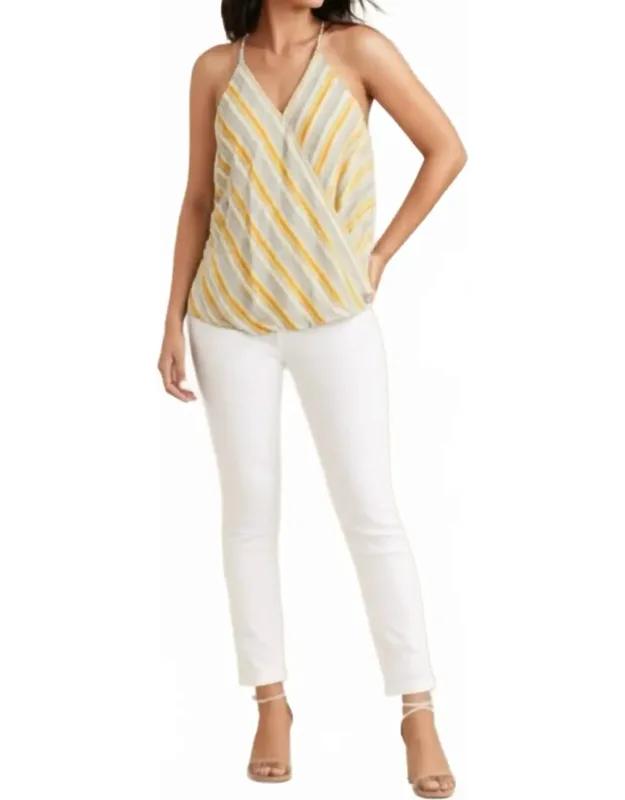 Coastal V-neck Sleeveless Blouse
