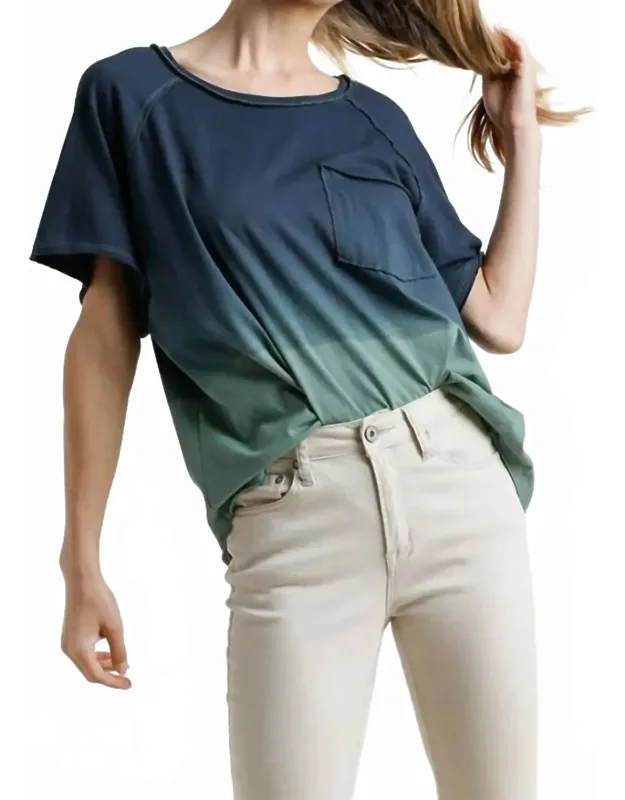 Dip Dye Raw Edged Top