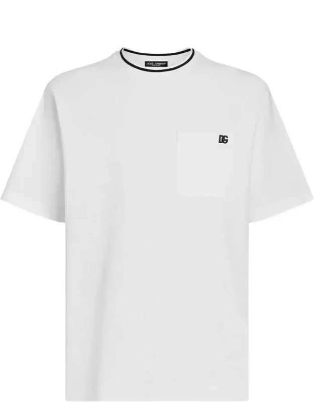 Cotton Pique T-shirt With Contrasting Collar