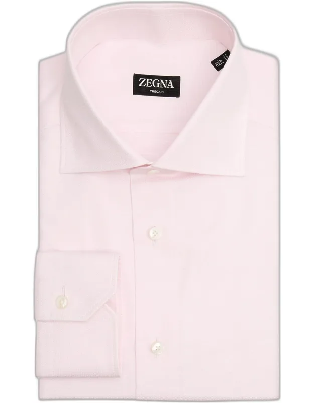Trecapi Cotton Micro-structure Dress Shirt