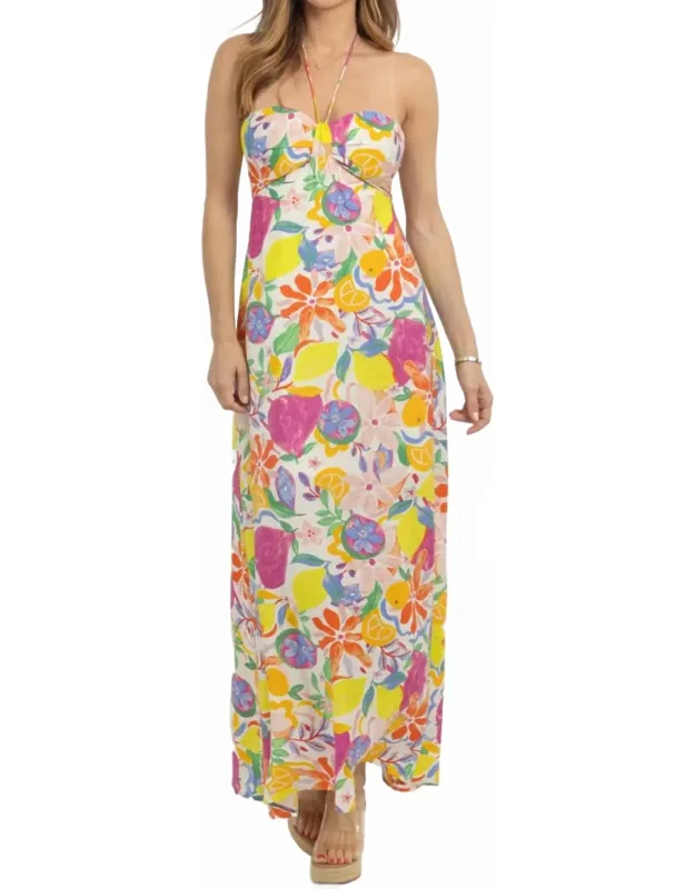Fruity Floral Maxi Dress