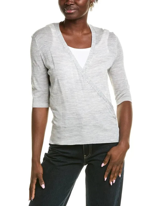 Wrap Silk Pullover