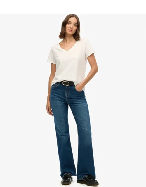 Organic Cotton High Rise Flare Jeans