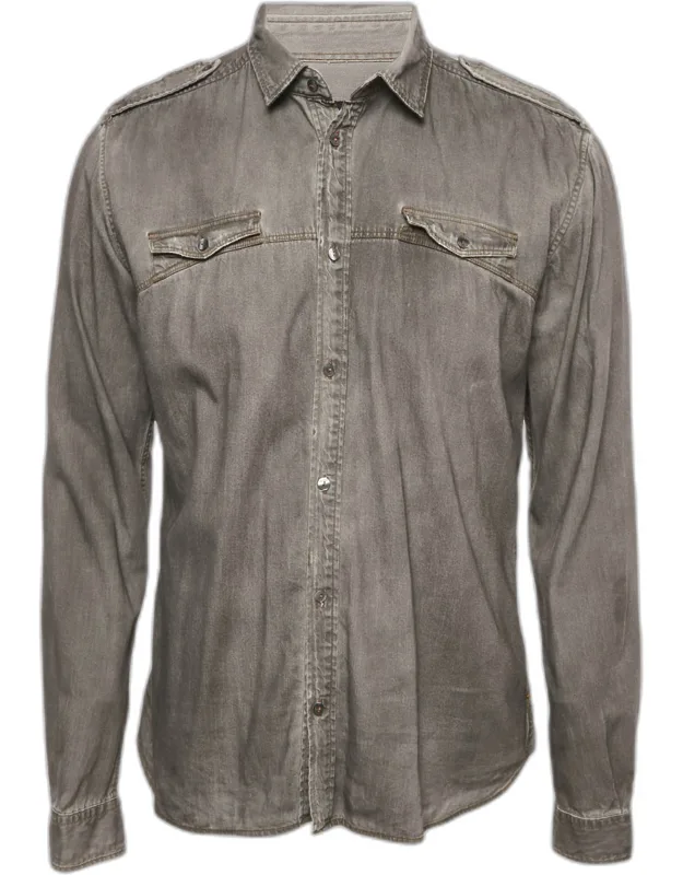 Faded Denim Long Sleeve Shirt