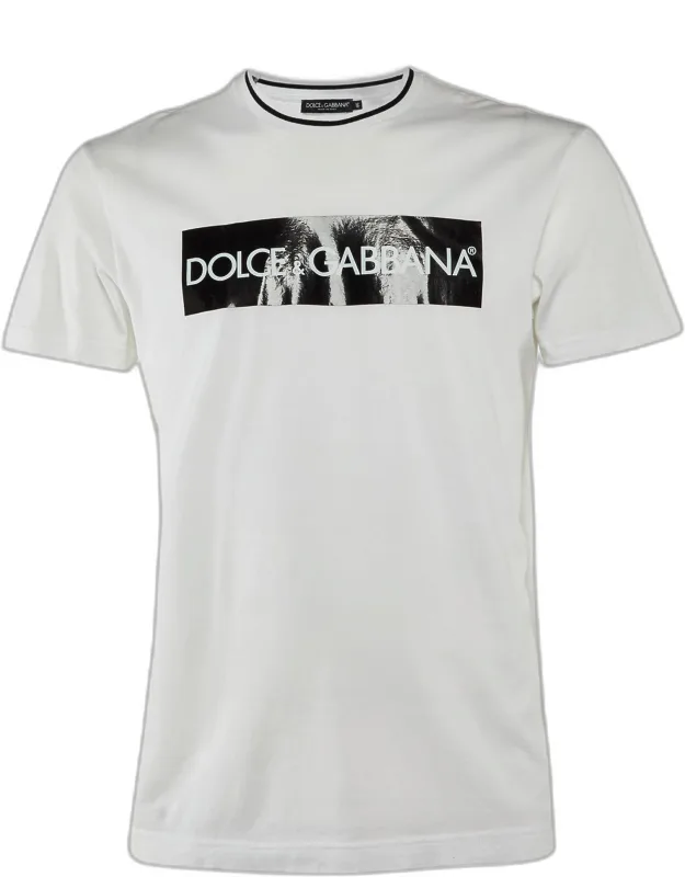 Logo Print Cotton Crew Neck T-shirt