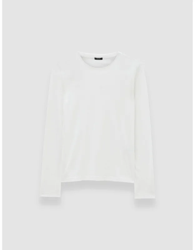 Cotton Silk Jersey Long Sleeve T-shirt