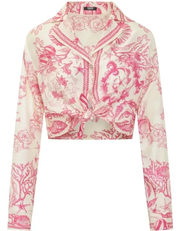 Shirt With Baroque Print And Classic Collar