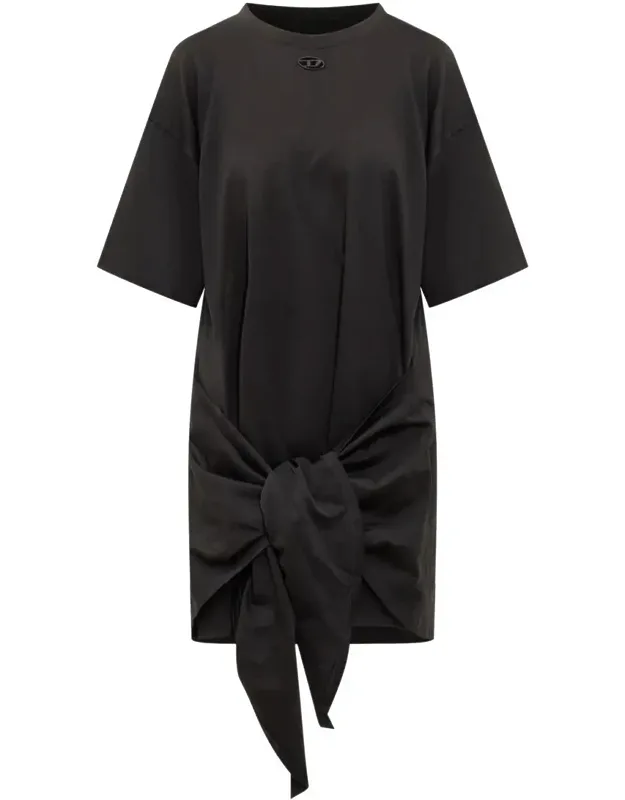 Dress Oversized Front Knot Skirt Effect