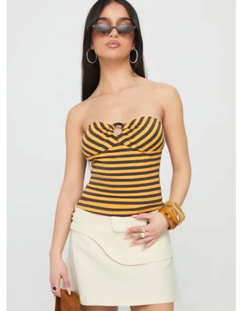 Ravon Ring Detail Strapless Top