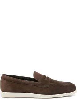 Flat Shoes With Rubber Sole And Branded Leather Insole