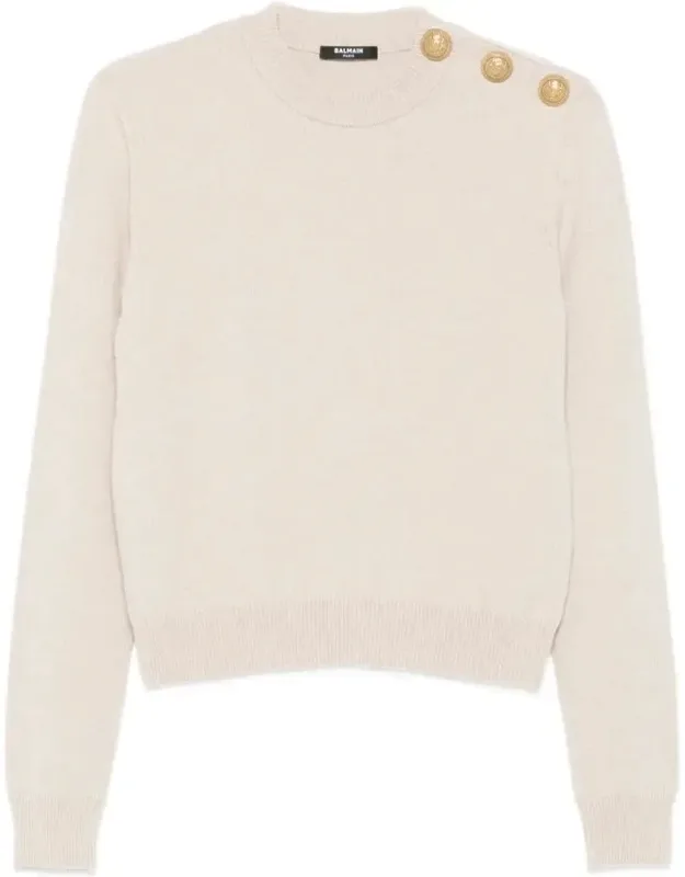 Cashmere Blend Buttoned Sweater