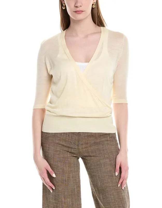 Wrap Silk Pullover