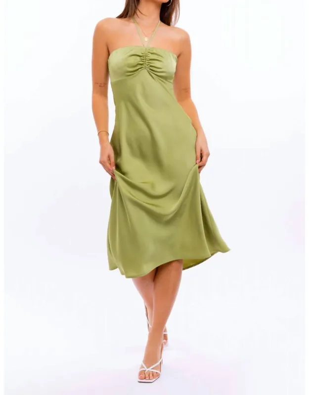 Satin Midi Dress