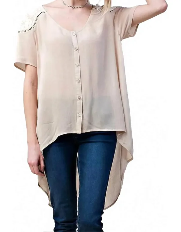 Lace Shoulder Blouse