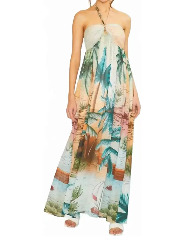 Palm Tree Maxi Dress