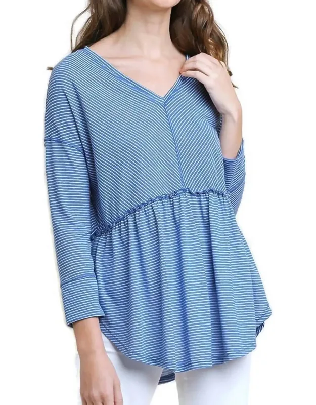Babydoll Striped Top