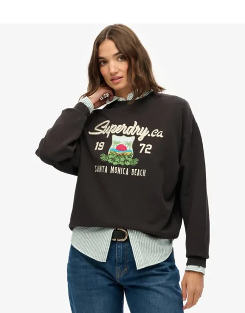 Souvenir Graphic Loose Crew Sweatshirt