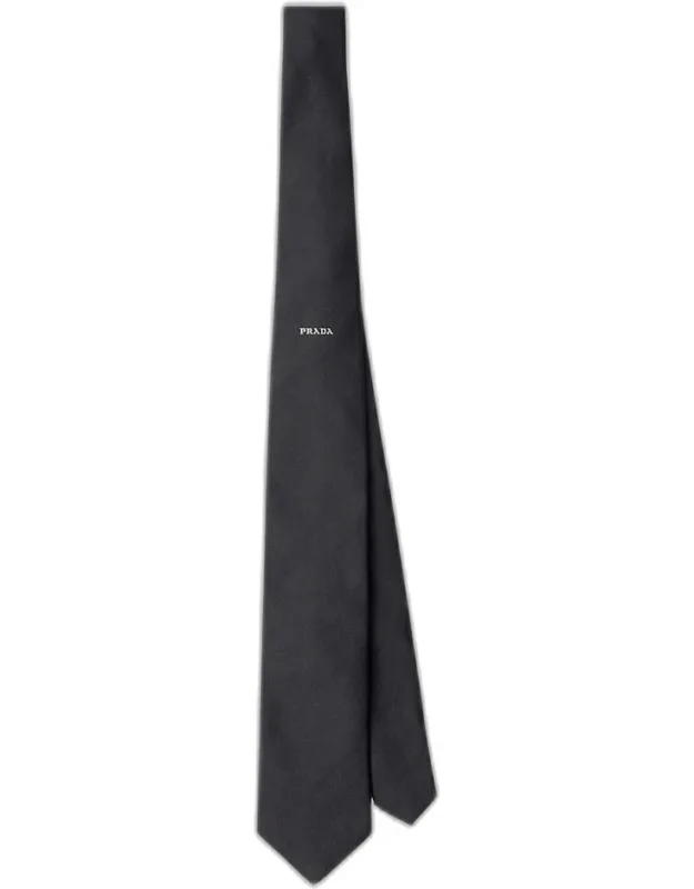Silk Stripe Logo Tie