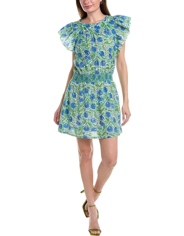 Smocked Waist Mini Dress