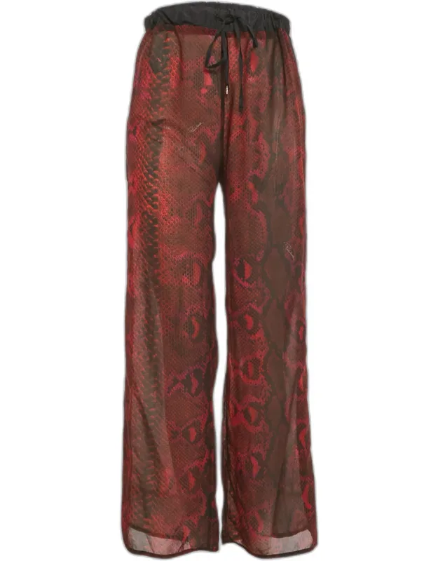 Animal Printed Chiffon Palazzo Pants