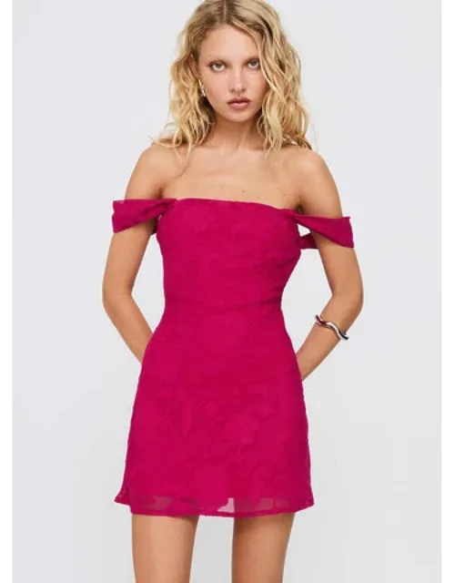 Bold Ambition Off The Shoulder Mini Dress