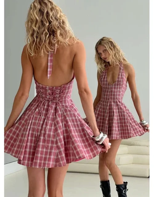 Out Of Nowhere Halter Mini Dress