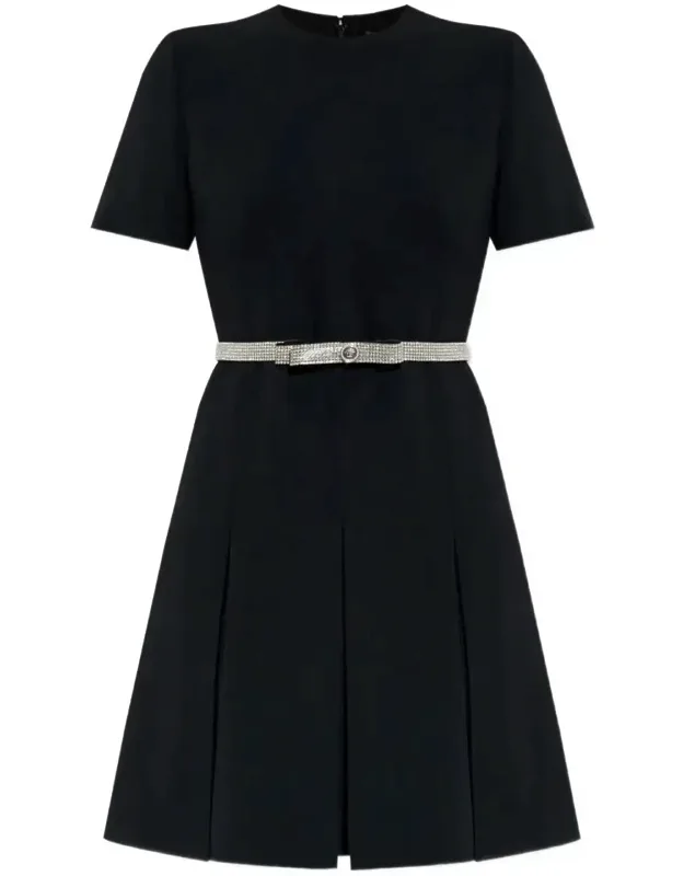 Crystal-embellished Belt Cocktail Dress