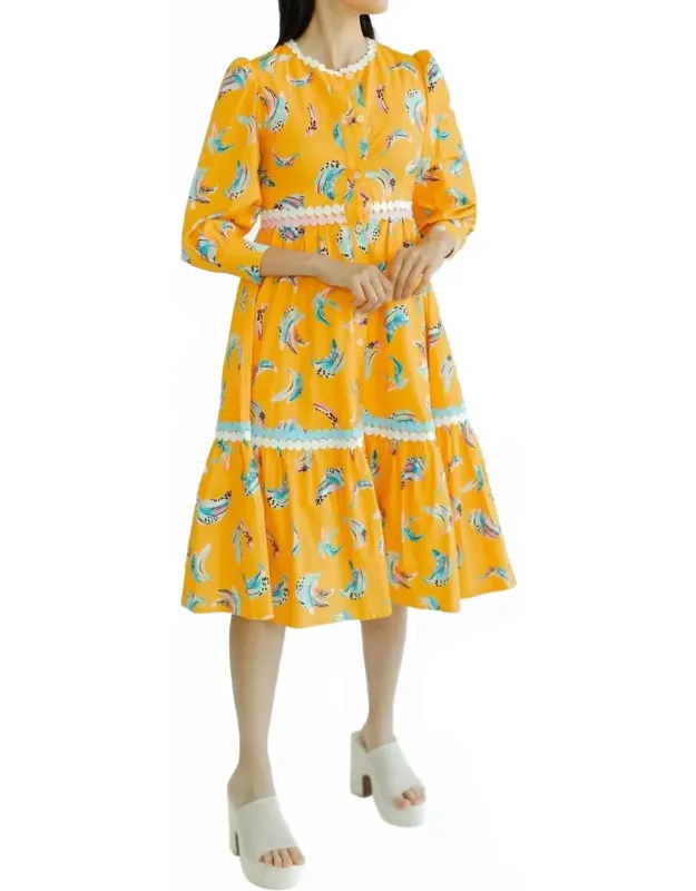 Amelie Bananas Midi Dress