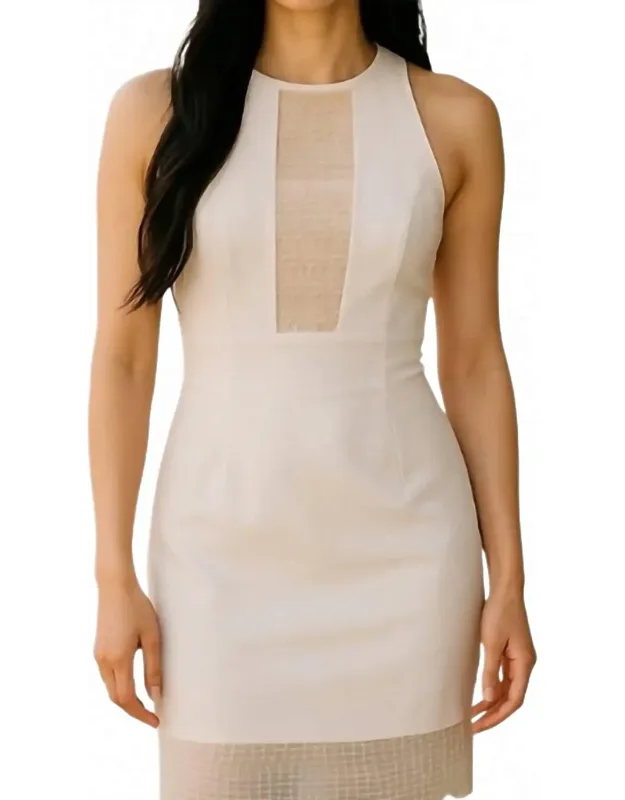 Mesh Panel Sheath Dress