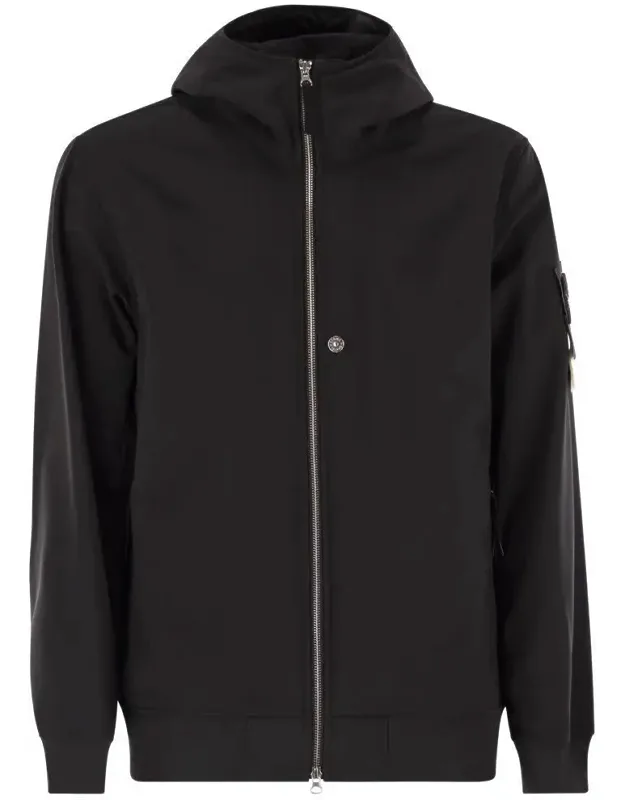 Light Jacket With Hood And Weatherproof Membrane