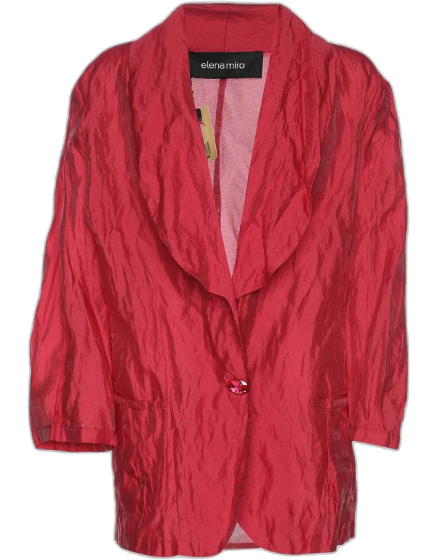 Lurex Knit Crinkled Belted Blazer