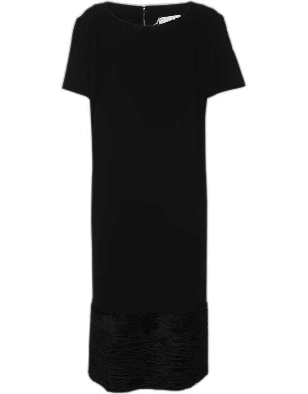 Pleated Neck Midi Dress