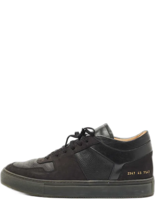 Leather High Top Sneakers