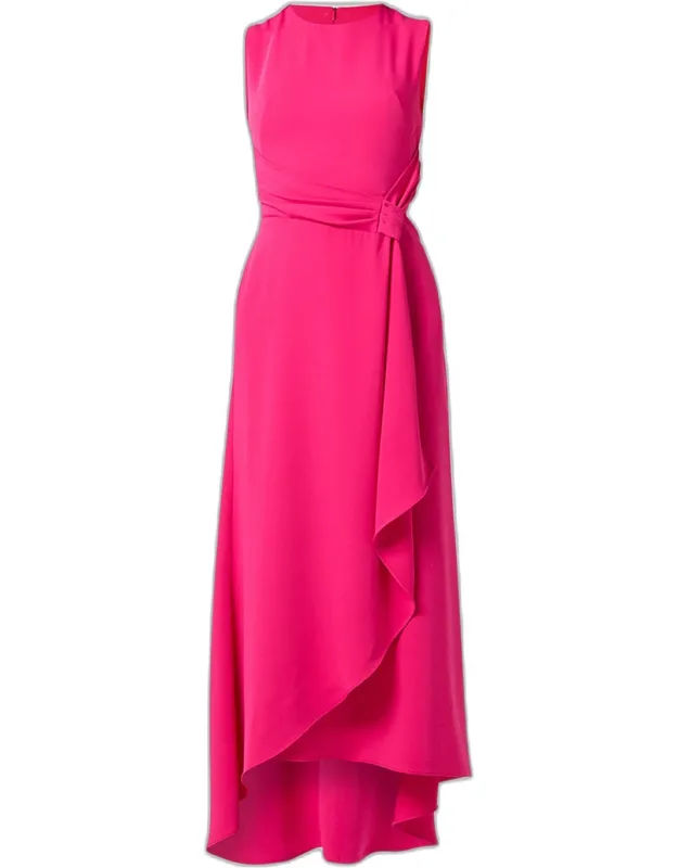 Draped A-line Maxi Dress