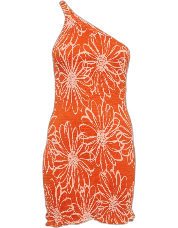Floral Print Cotton Mini Dress