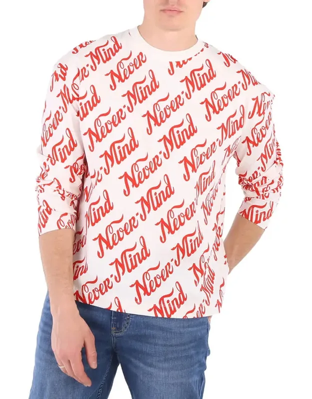 Spirit Long Sleeve Nevermind Allover Logo T-shirt