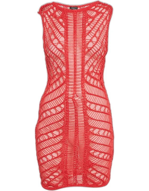 Crochet Sleeveless Mini Dress