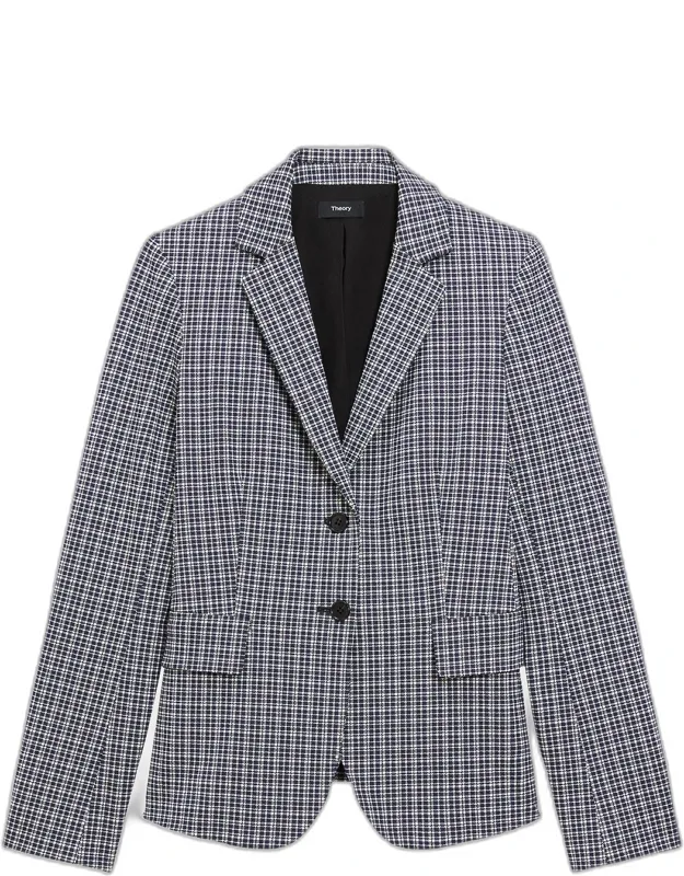 Plaid Slim-fit Blazer